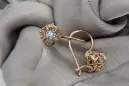 Cyrkonia Oryginalny wyrób Vintage 14k z różowego złota Kolczyki Styl Vintage vec145r